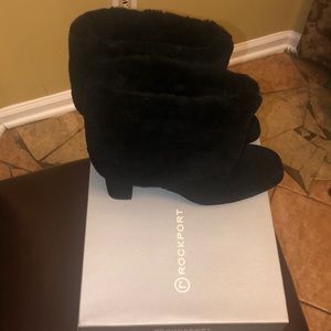 Rockport booties with faux fur